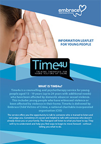 Time 4 U - talking therapies for young victims of crime